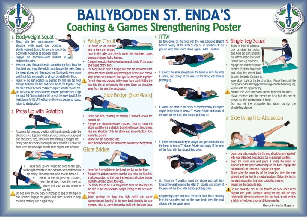 Ballyboden St Endas Strength and Conditioning and Flexibility Guides