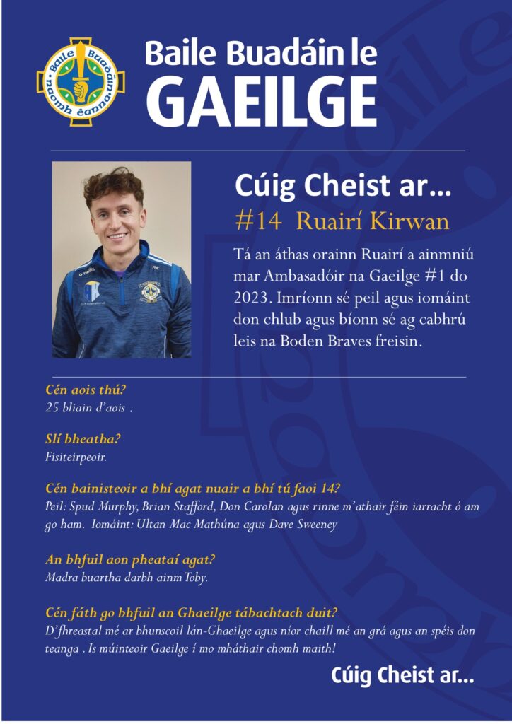 Cúig Cheist le Ruairí Kirwan