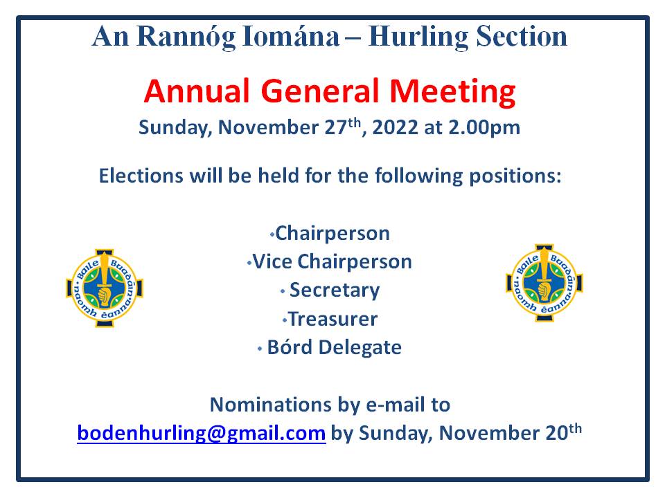 Hurling Section AGM
