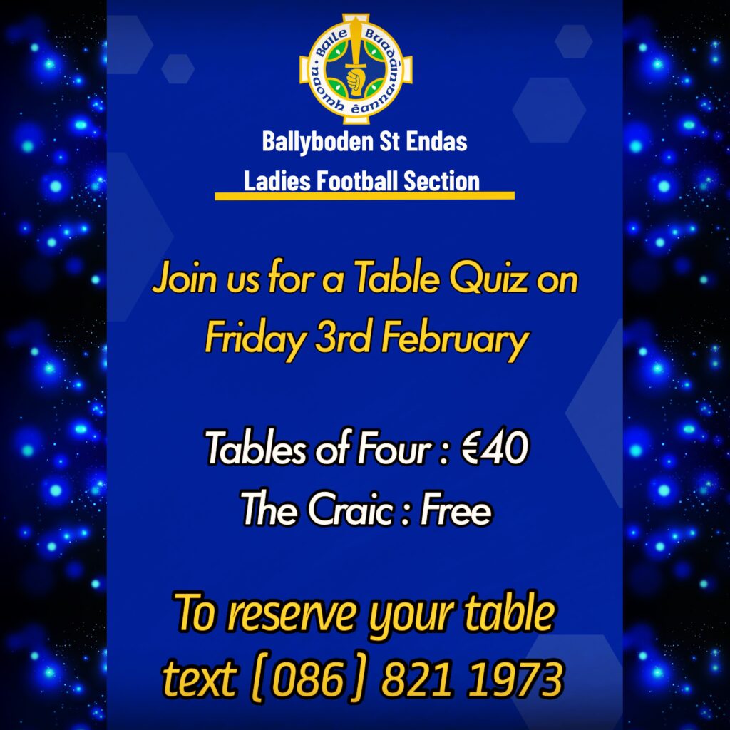 Ladies Football Table Quiz