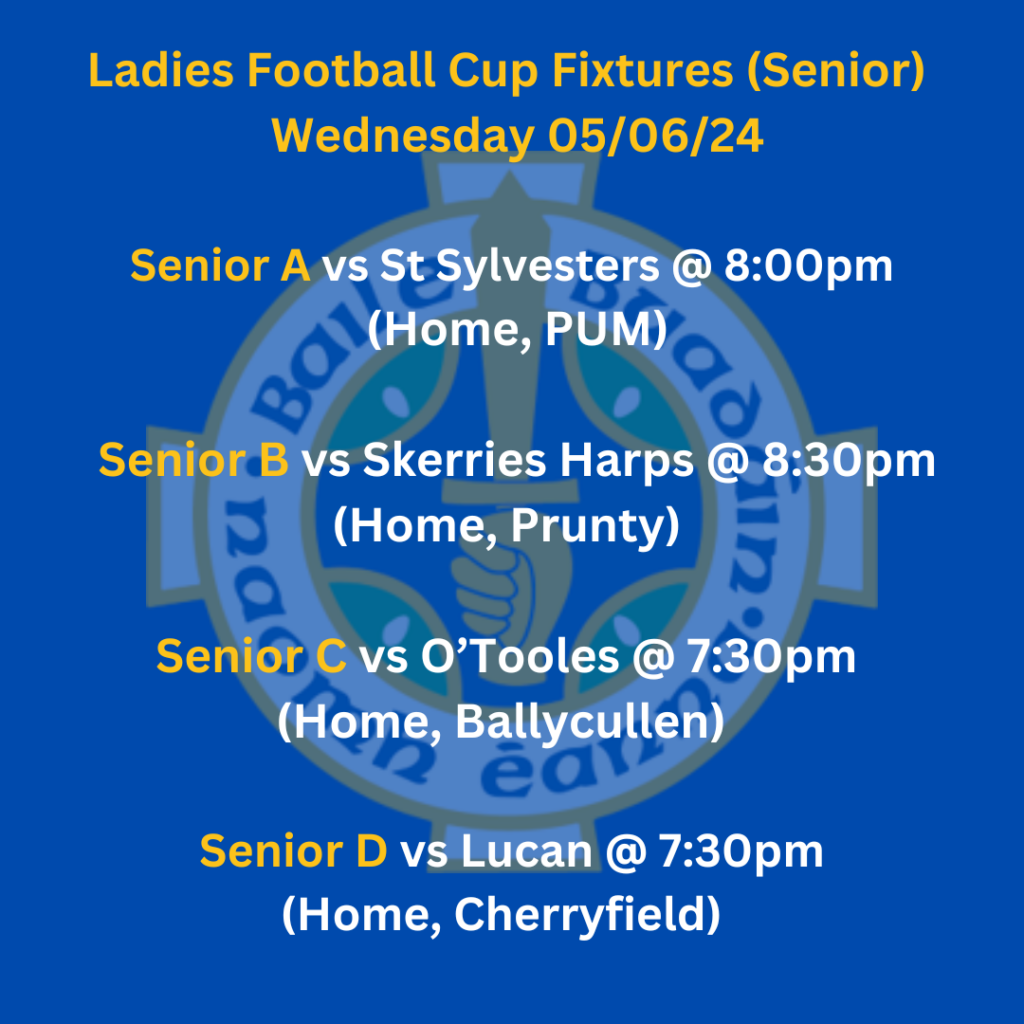 Ladies Football Fixtures 05th June