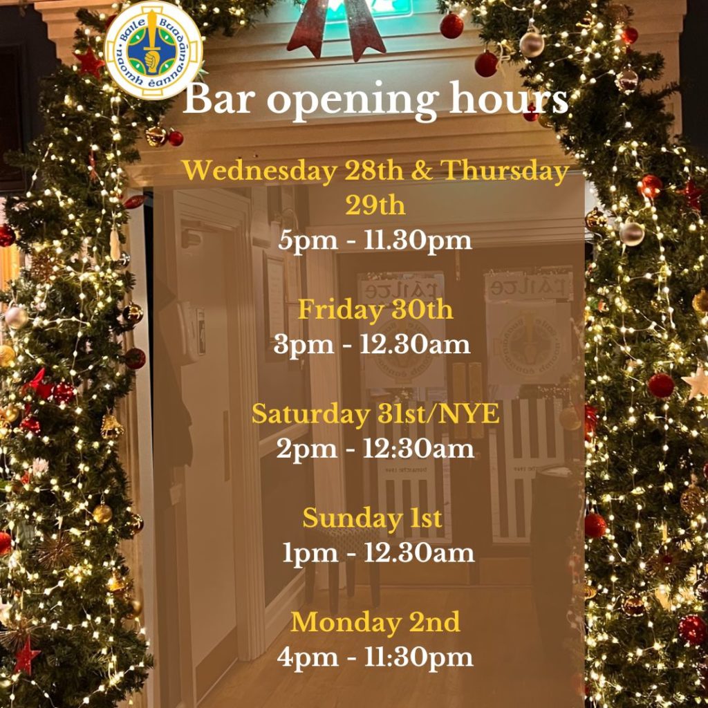 Opening hours for this week!
