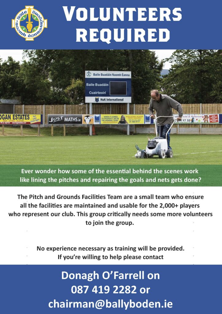 Volunteers Required for Pitch Maintenance