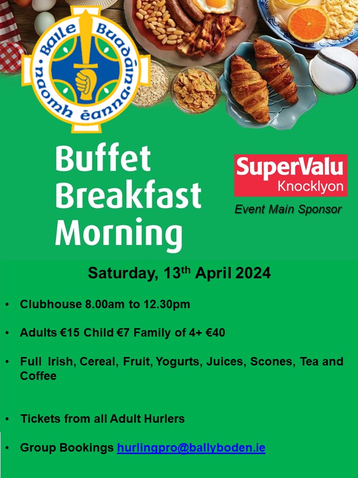 Only one more sleep to the Big Boden Breakfast