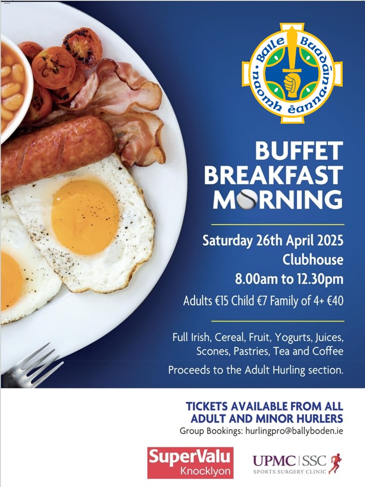 Save the Date - Boden Breakfast April 26th