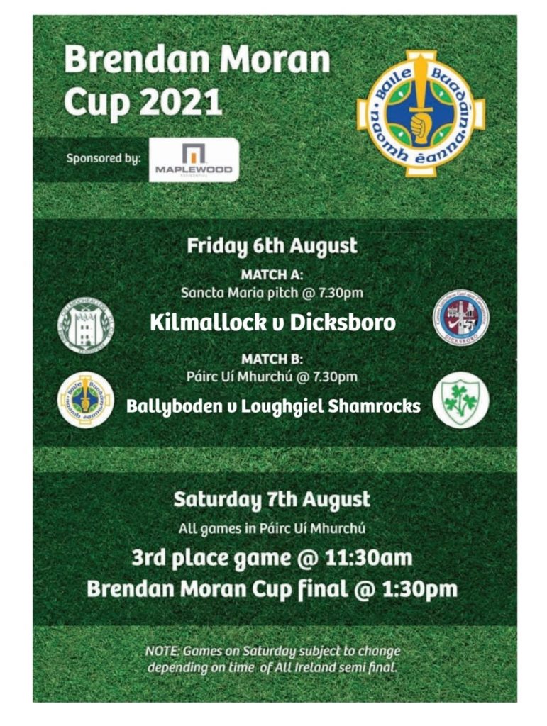 Brendan Moran Cup This Weekend