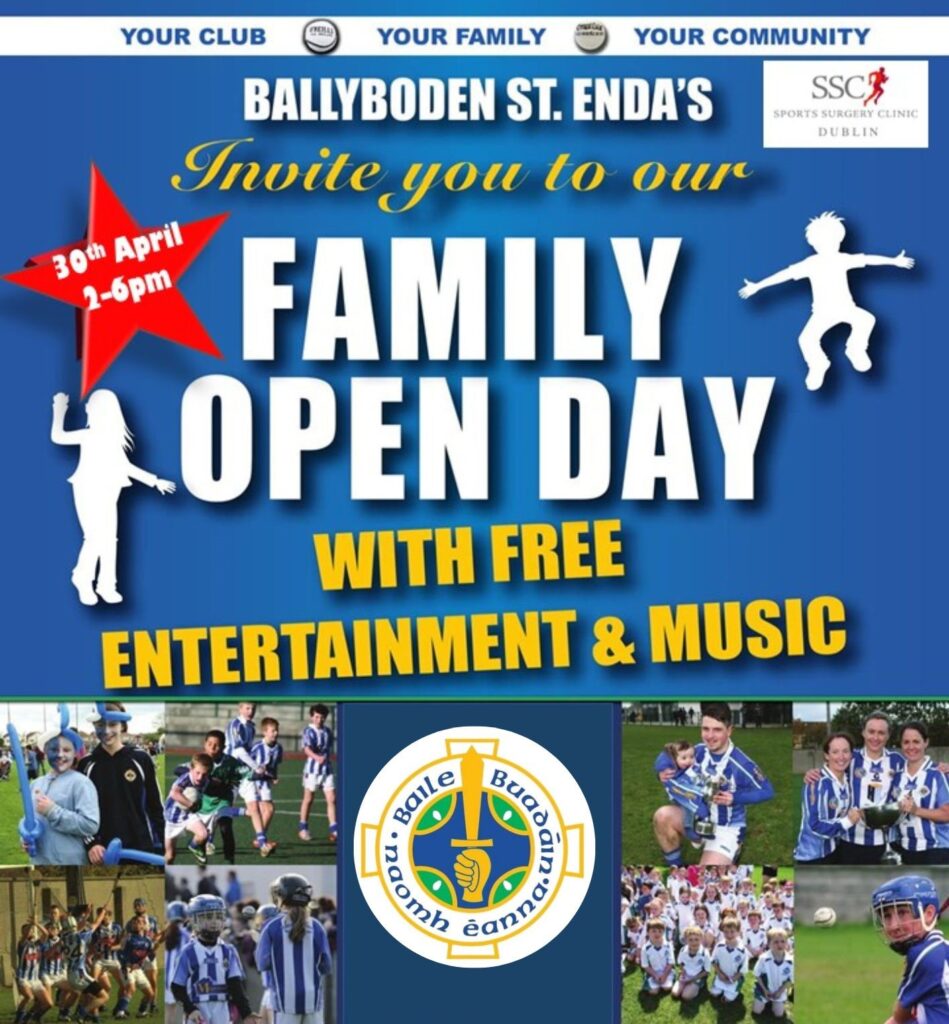 Family Open Day is Today Sunday 30th April