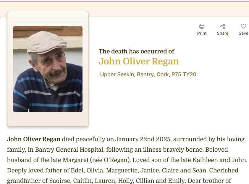 Bereavement - Regan