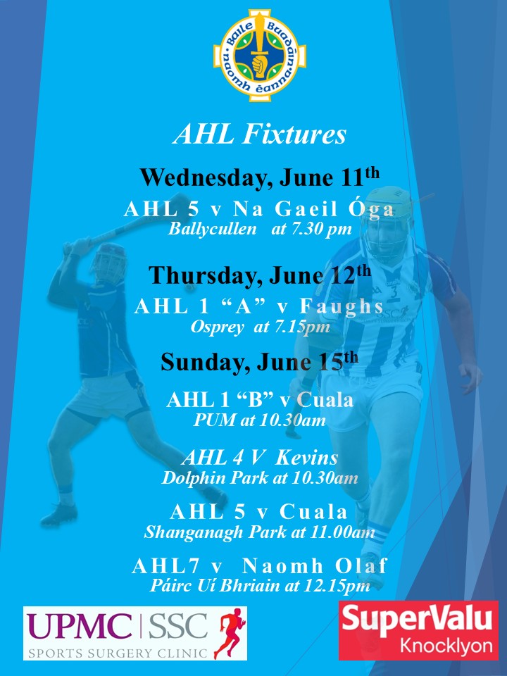 Adult Hurling Fixtures