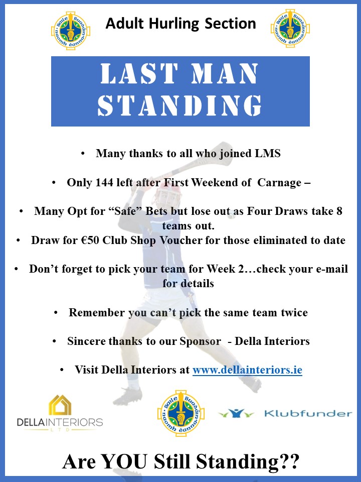 Last Man Standing - Week 2