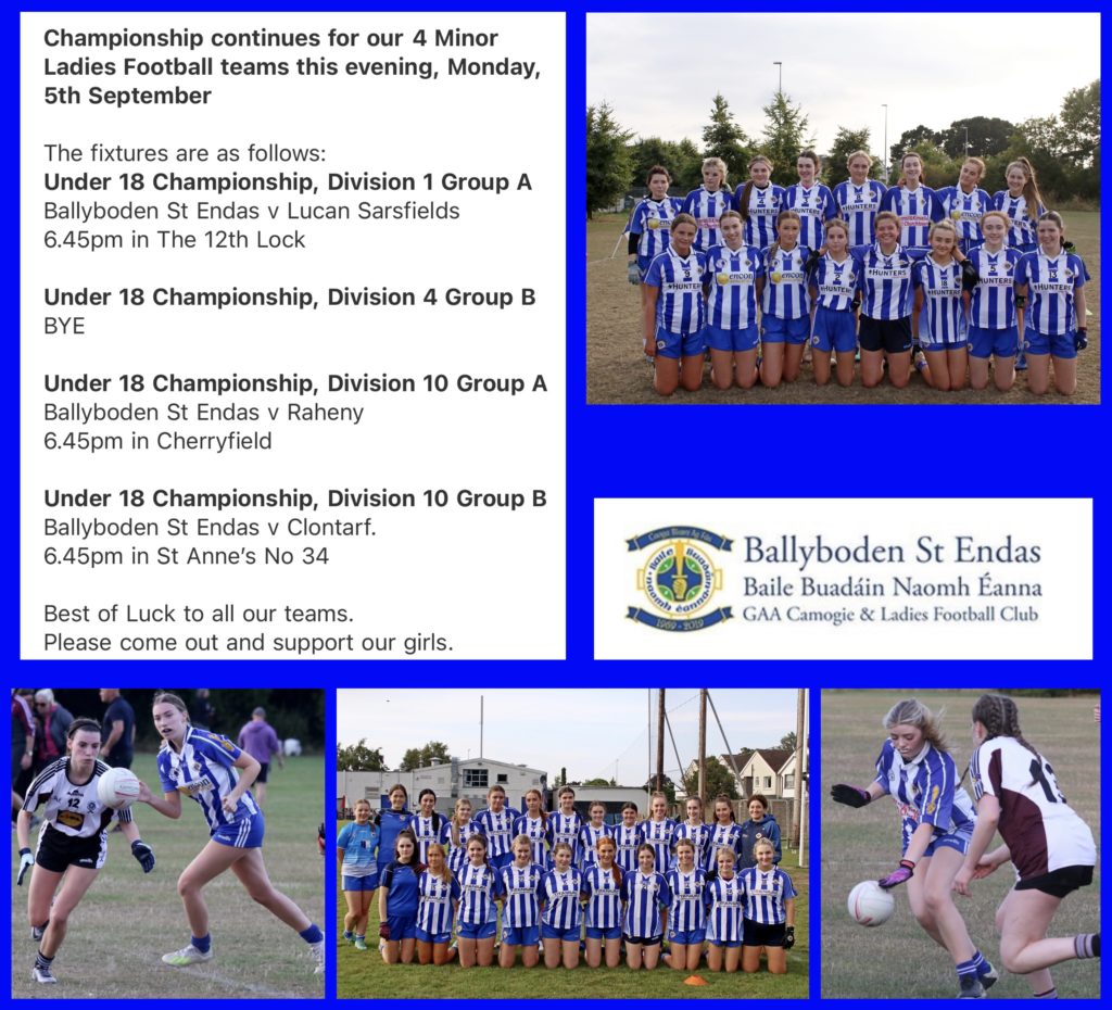 Best of Luck to our Minor Ladies