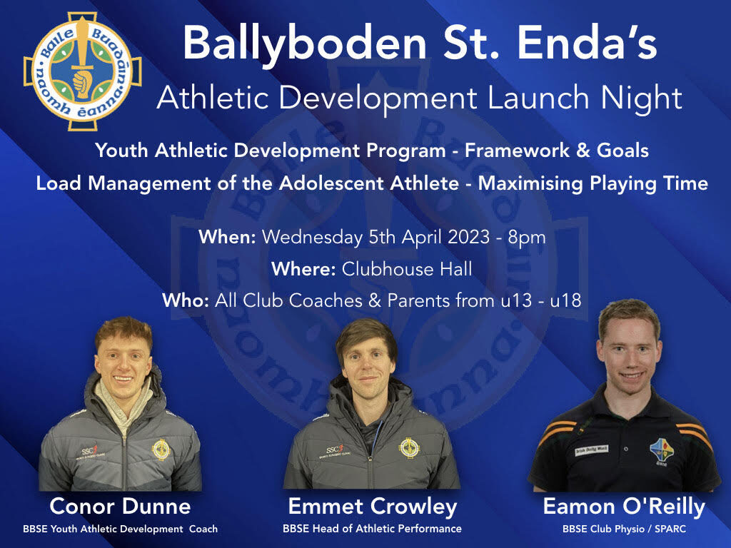Athletic Development Launch Evening - 5th April 2023