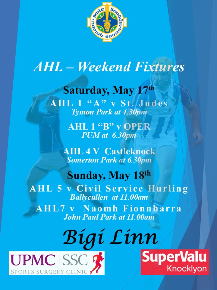 Weekend Adult Hurling Fixtures