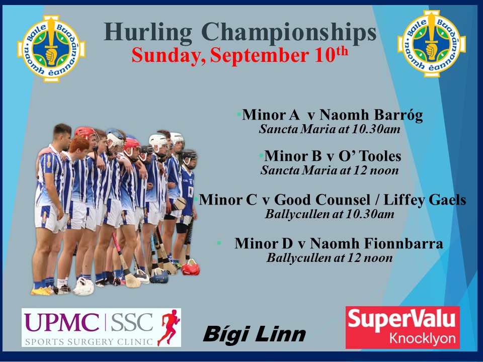 Minor Hurling Championship Fixtures