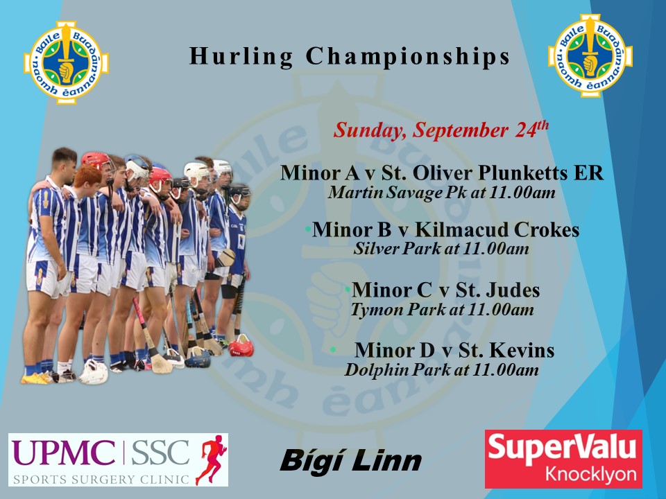 Minor Hurling Championship Fixtures