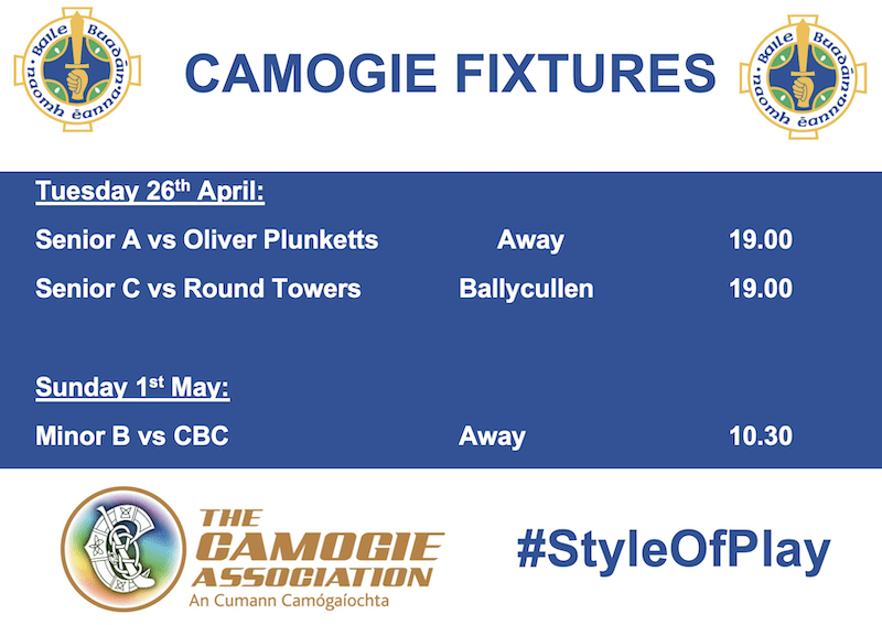 Camogie Fixtures This Week