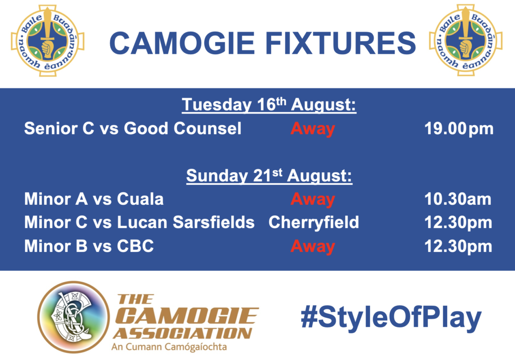 This week's Camogie Championship sees the Junior and Minor teams in Action