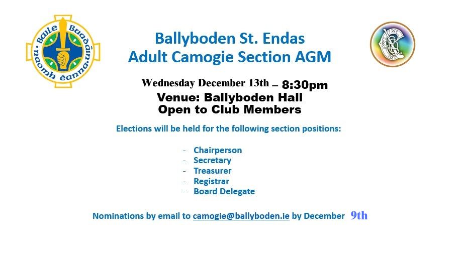 ADULT CAMOGIE SECTION AGM 2023
