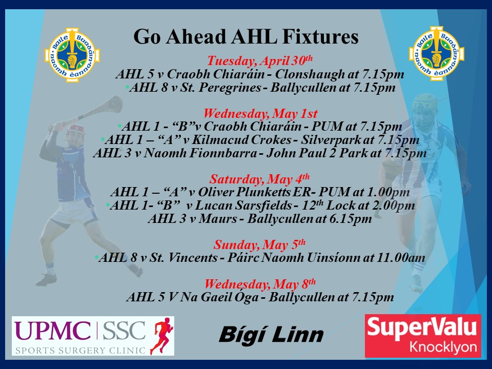 Busy Week for Adult Hurlers