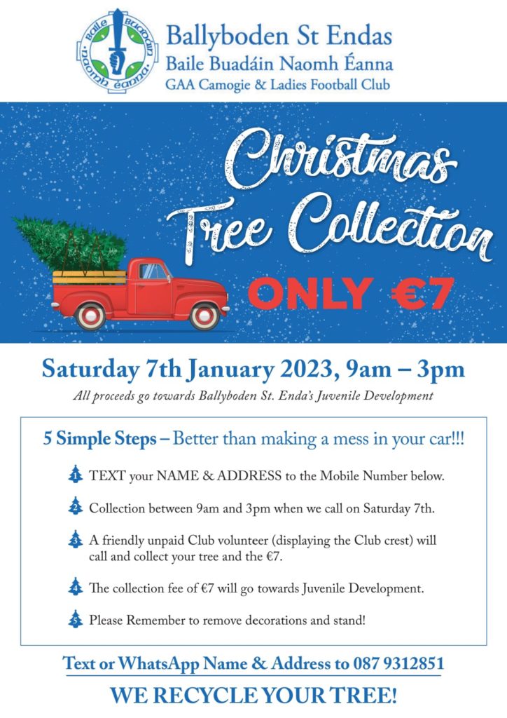 Book your Christmas Tree Collection !
