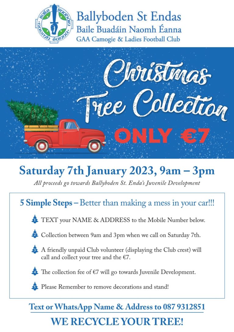 Book your Christmas Tree Collection ! Ballyboden