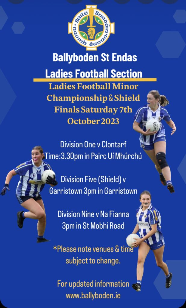 Good luck to our Minor Ladies Football