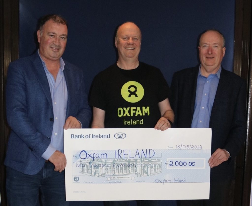 Oxfam Ireland Cheque Presentation